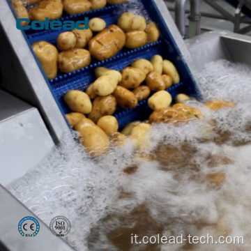 Macchina per peeling di patate e barbabietole completamente automatiche
